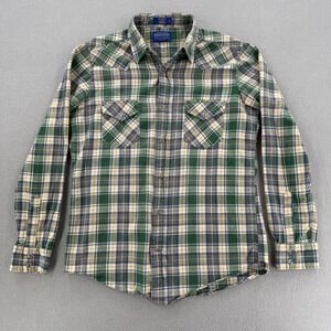 Pendleton "Epic Shirt" Madras Plaid Quality Lightweight Cotton Shirt Men M